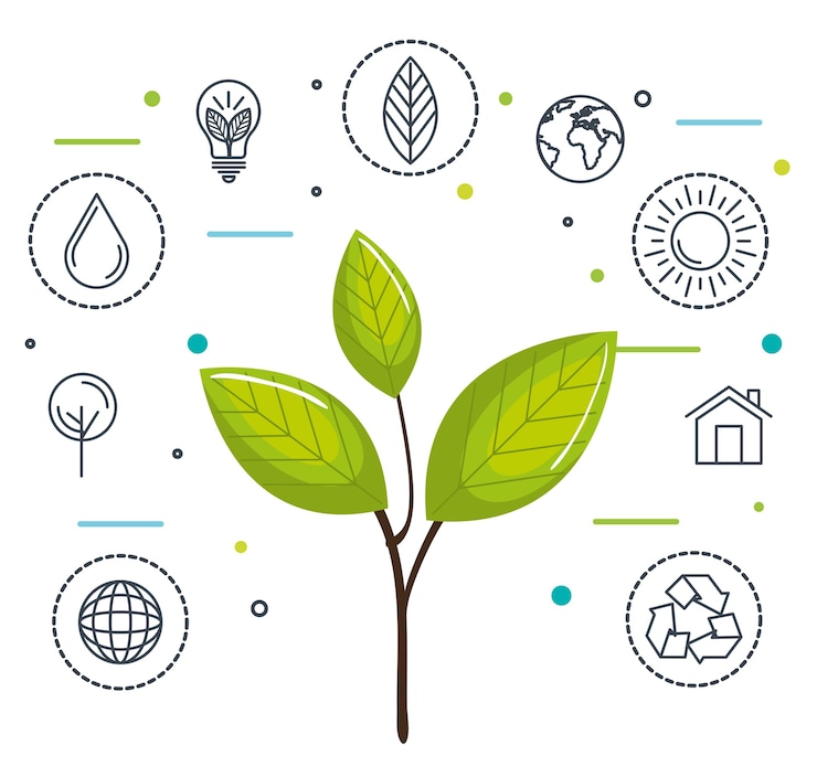 Vettore design ecologico