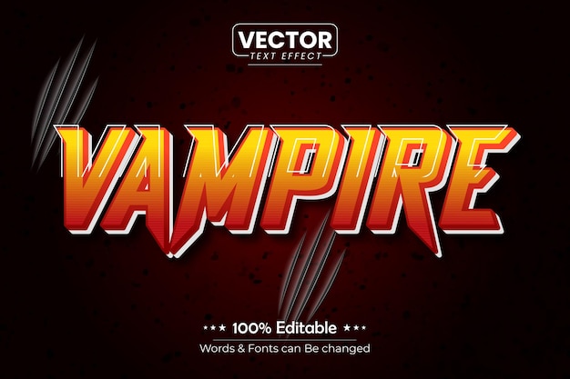 Design effetto testo in stile vampiro