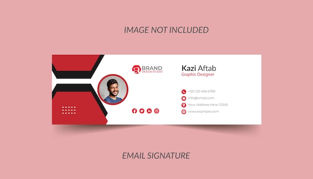 Design elegante del modello di firma e-mail
