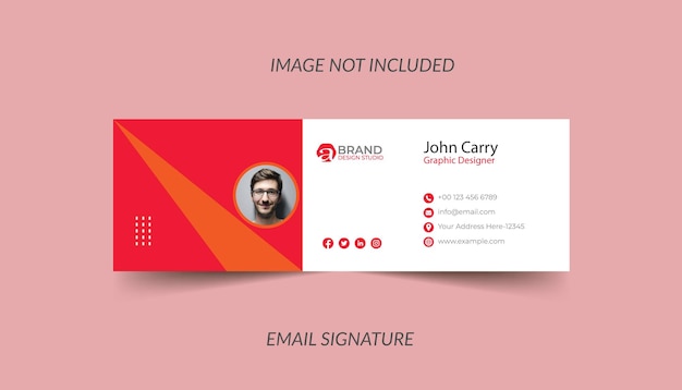 Design elegante del modello di firma e-mail