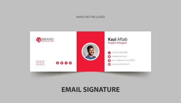 Design elegante del modello di firma e-mail