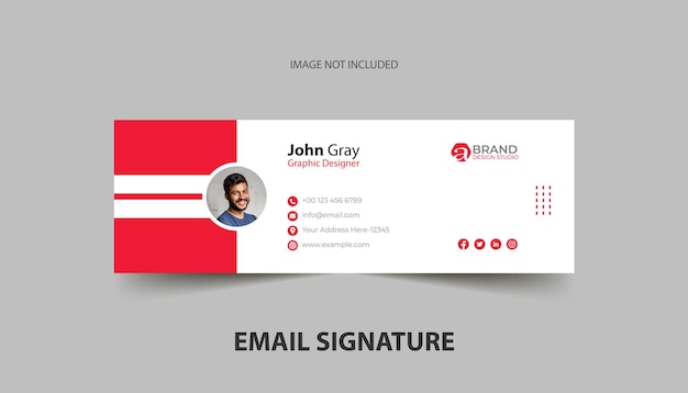 Design elegante del modello di firma e-mail