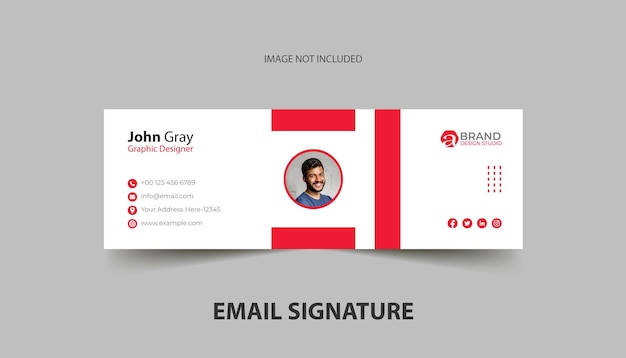 Design elegante del modello di firma e-mail