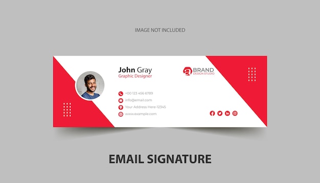 Design elegante del modello di firma e-mail