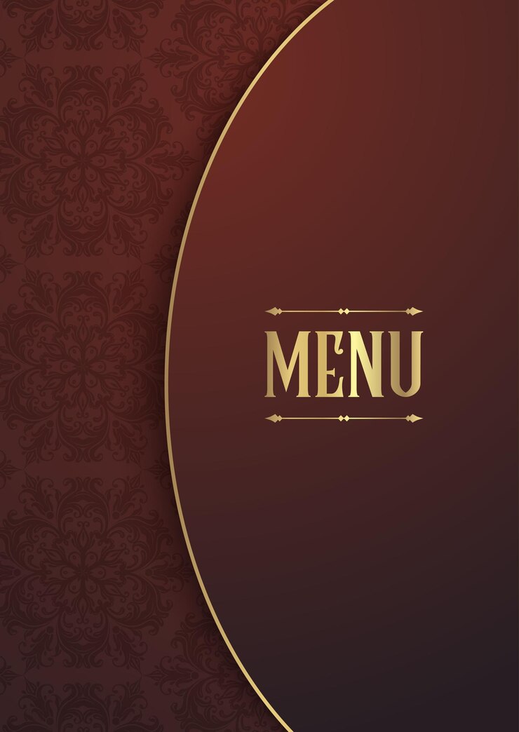 Vettore design elegante della copertina del menu