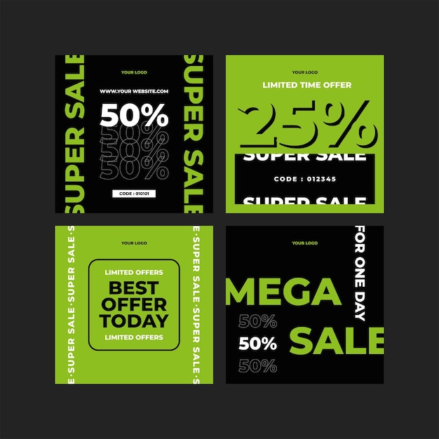 Design Flat Social Media Offerte di vendita Sconto