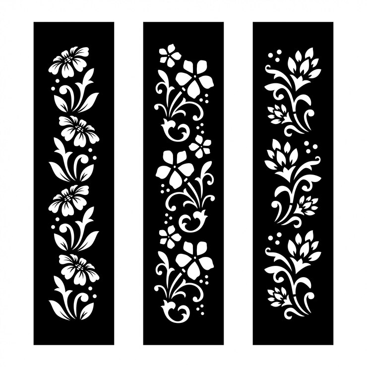 Design floreale bianco e nero