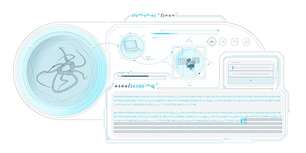 Design futuristico dell'hud di dati scifi