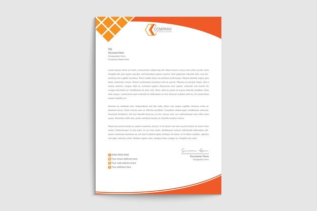 Design geometrico creativo della carta intestata