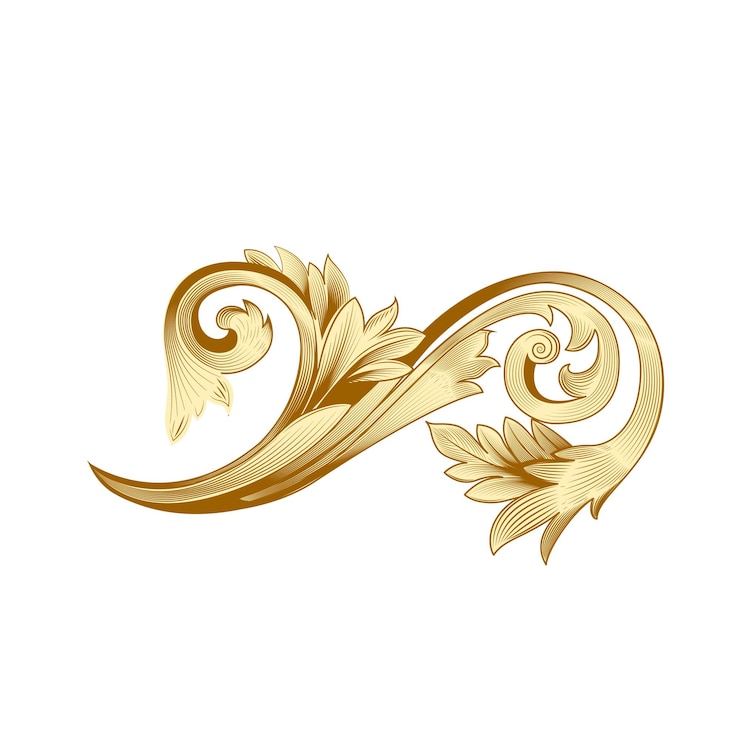 Design in foglia d'oro con la parola oro su di esso vettore