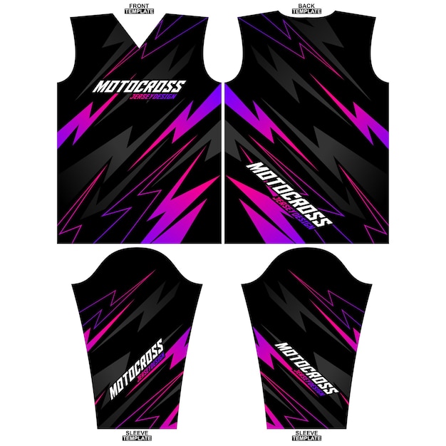 Design in jersey a maniche lunghe da motocross a sublimazione Printready