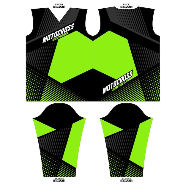 Design in jersey a maniche lunghe da motocross a sublimazione Printready