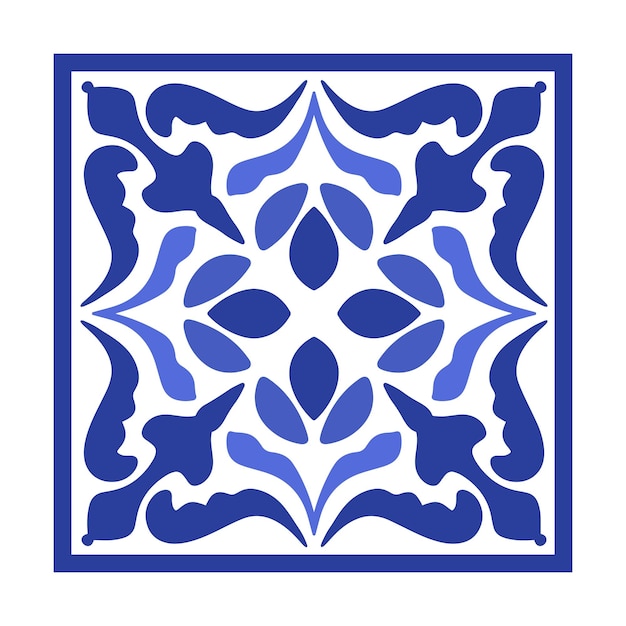 Design in maiolica vintage blu