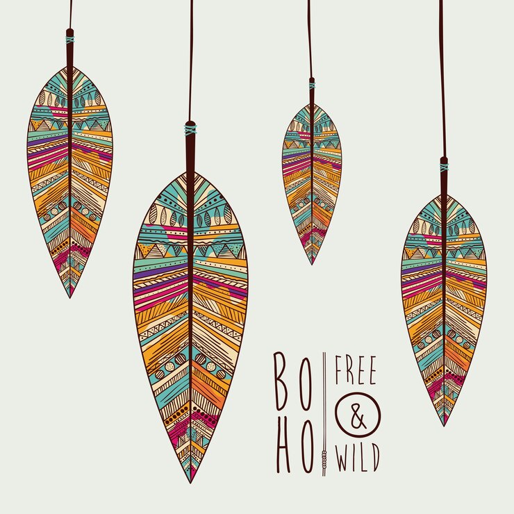 Vettore design in stile boho