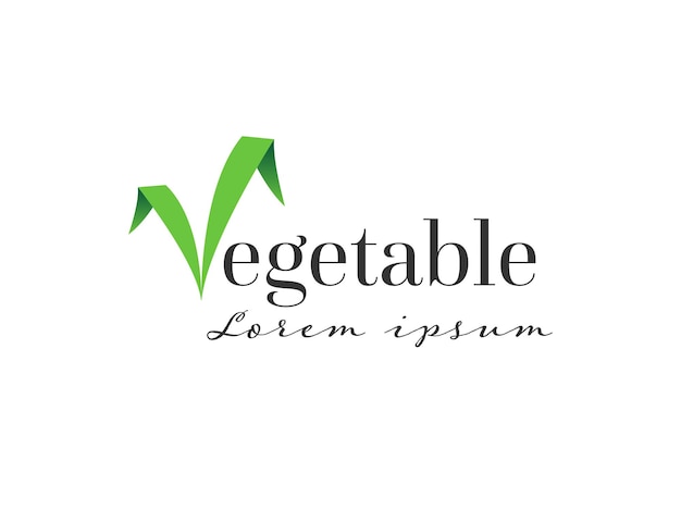 Design logo di verdure