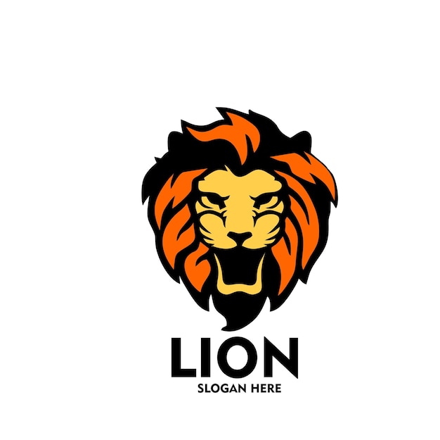 Design logo icona carattere mascotte leone