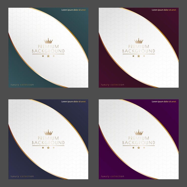 Vettore design lussuoso poster di banner di copertina premium un modello per l'imballaggio di cartoline postali o inviti idea di design creativa