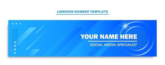 Design minimale del modello di banner linkedin