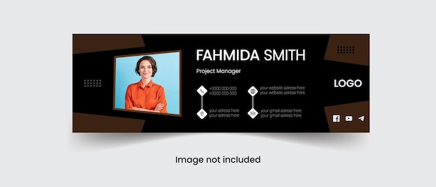 Design minimalista del modello di firma e-mail