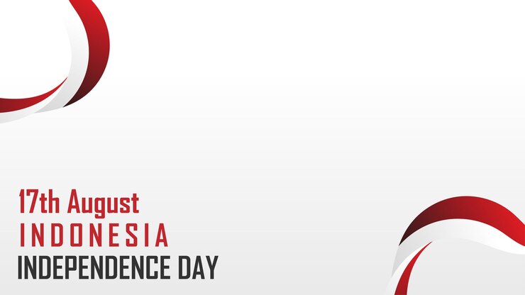 Vettore design minimalista e moderno di striscioni per poster per carta da parati per la celebrazione del giorno dell'indipendenza dell'indonesia039