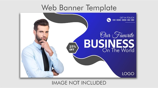 design minimo di banner web per pubblicità aziendale
