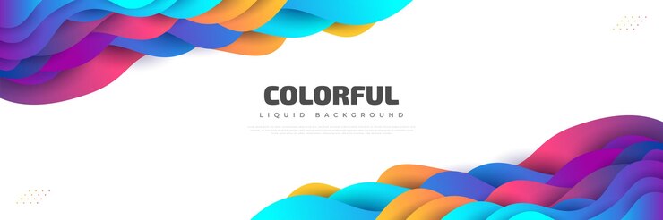 Vettore design moderno astratto con forme fluide e liquide colorate. sfondo liquido per landing page, temi, brochure, banner, copertine, opuscoli, stampe, volantini, libri, biglietti o pubblicità