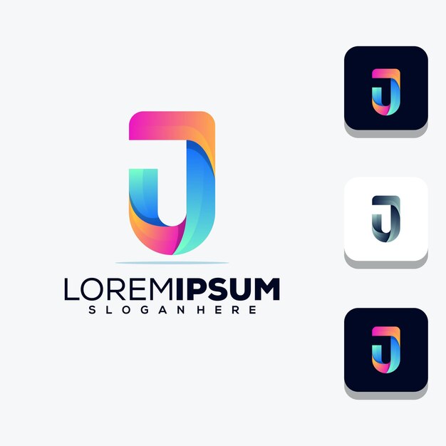 Design moderno del logo della lettera j