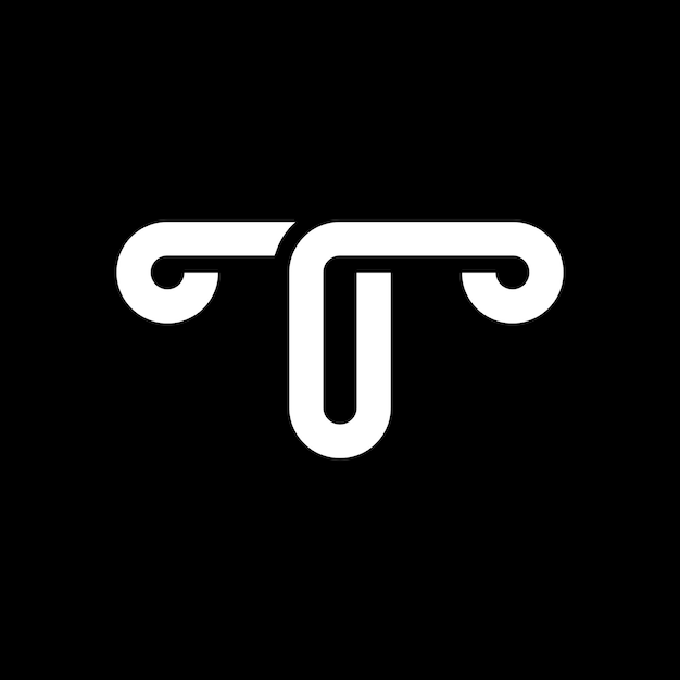 design moderno del logo della lettera T monogramma