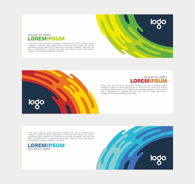 Design moderno del modello di business banner creativo