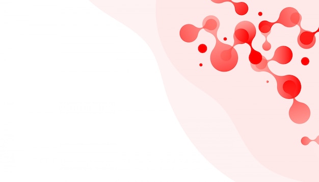 Design moderno di banner grafico molecole colorate per mobile