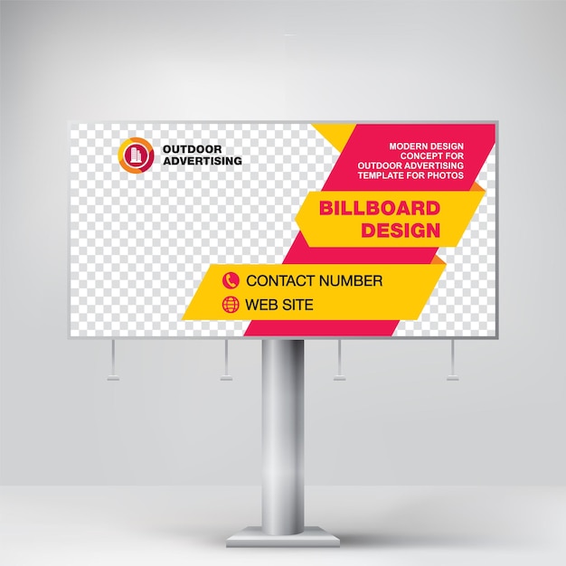 Design moderno per banner per cartelloni pubblicitari per supporto per modelli pubblicitari esterni per pubblicare foto e testo