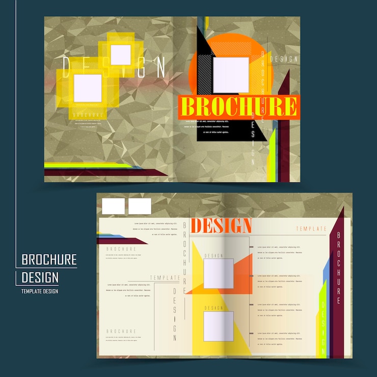 Vettore design moderno piegato a metà