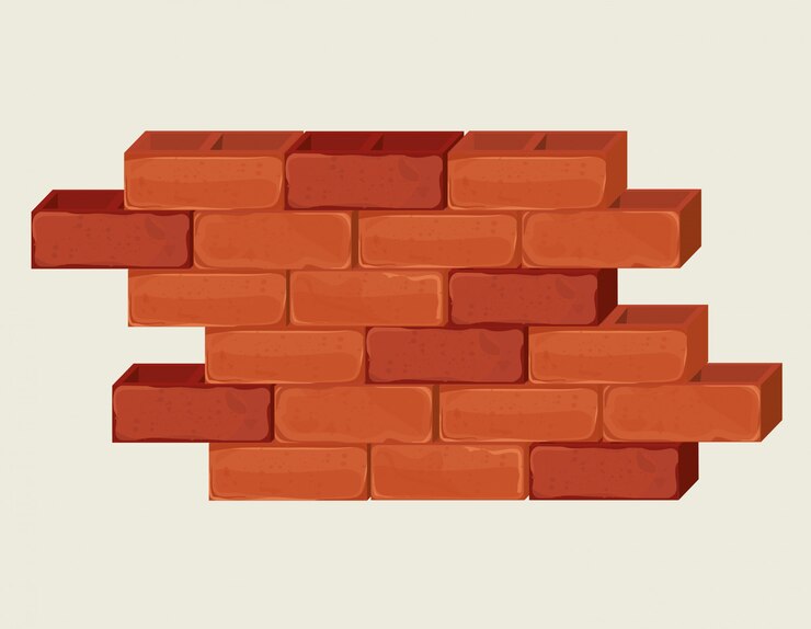 Vettore design muro di mattoni.