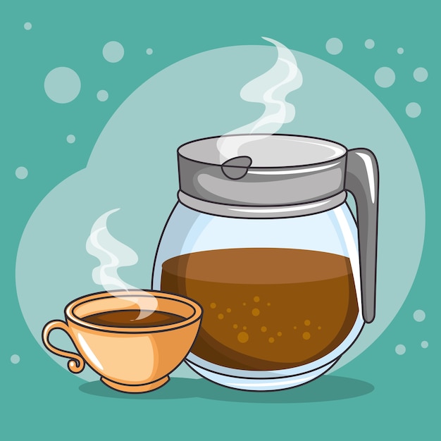 Design per caffè e tazza di caffè