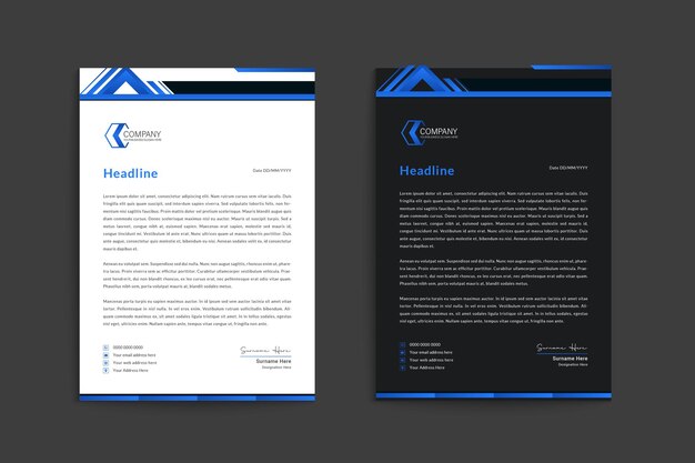 Design piatto astratto geometrico della carta intestata immobiliare