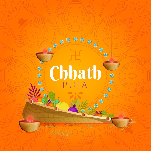 Design piatto chhath puja