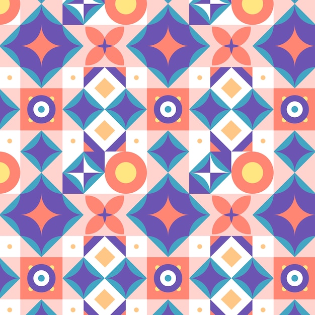 Design piatto con motivo a mosaico geometrico