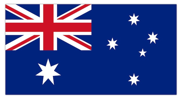 Design piatto della bandiera dell'Australia di vettore libero
