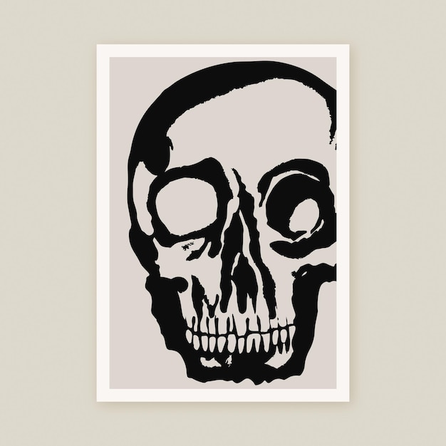 Design piatto dia de muertos Cranio umano Scheletro Vector Skull Art