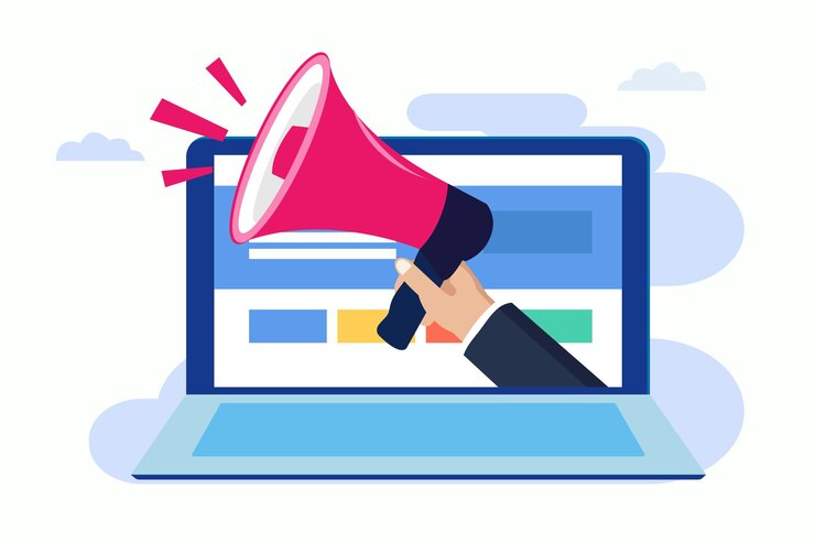Design piatto Modello vettoriale piatto dell'illustrazione del sito Web della pagina di destinazione della strategia di marketing