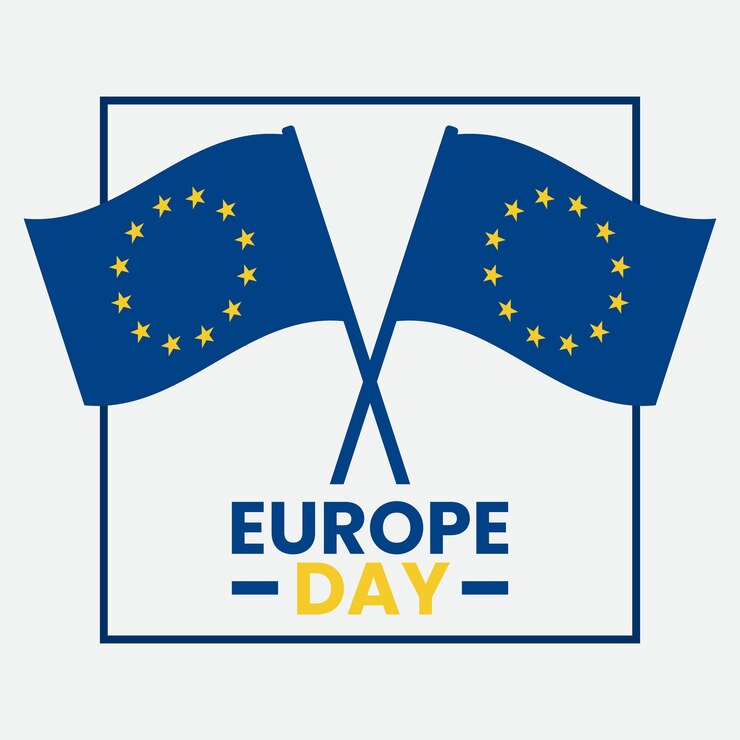 Design piatto per la giornata dell'Europa