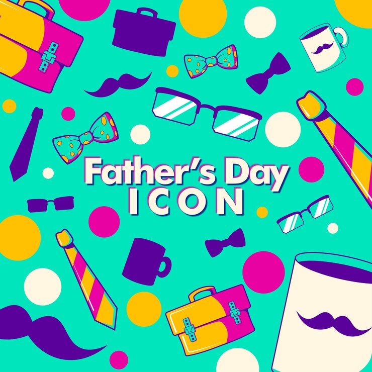 Design piatto vettoriale con tema festa del papà