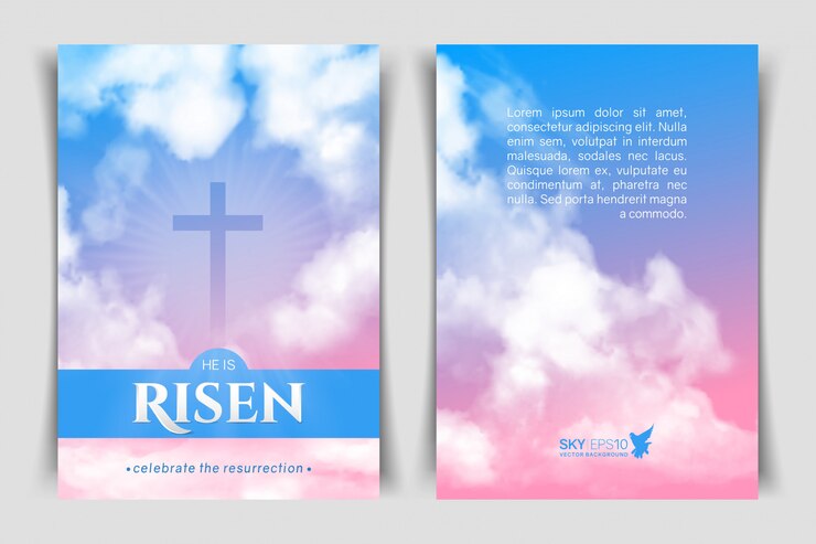 Design religioso cristiano per la celebrazione della Pasqua.