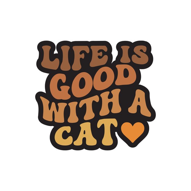 Design retro di gatto