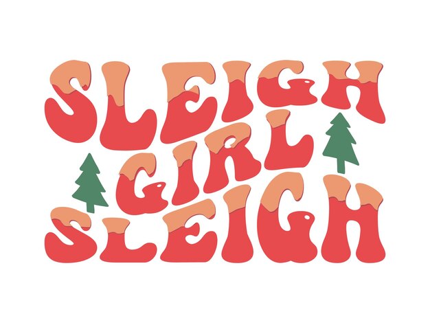 Design retrò di Natale Modello di progettazione SVG di Natale retrò Buon Natale Illustrazione vettoriale