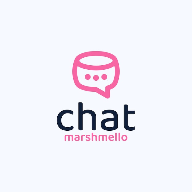 Design semplice del logo della chat dell'app