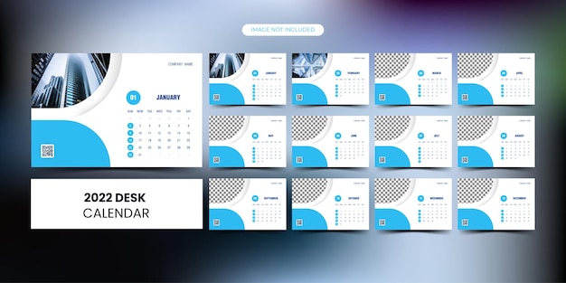 Design semplice e moderno del calendario da tavolo