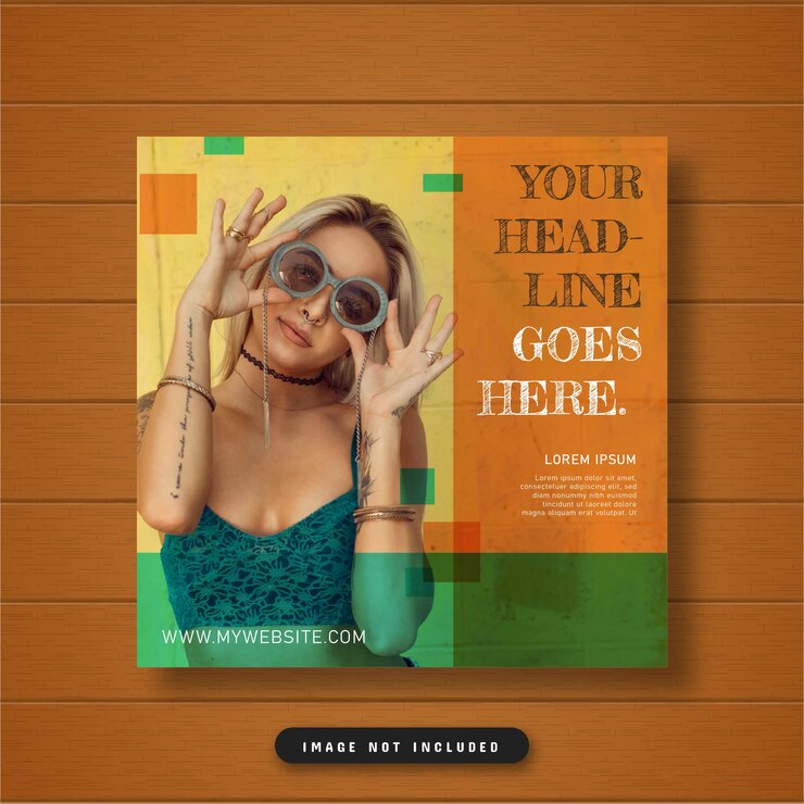 Design semplice ed elegante del modello di banner post sui social media