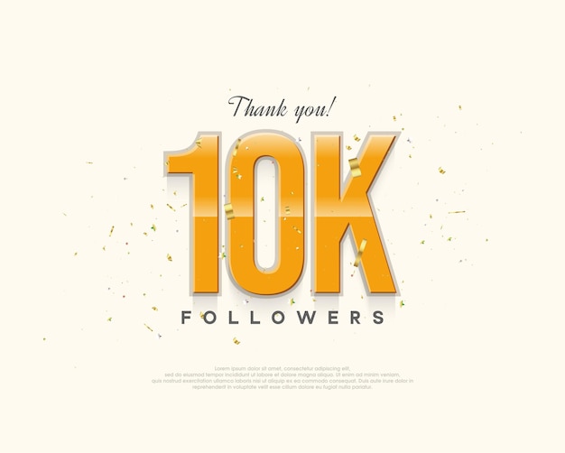 Design semplice grazie 10.000 follower con un design leggero e brillante