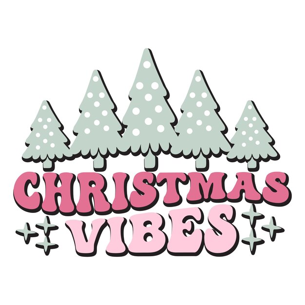 Design SVG retrò di Natale